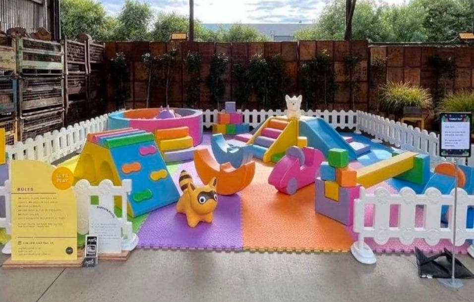 A KiddoKlub setup, just before guests arrive